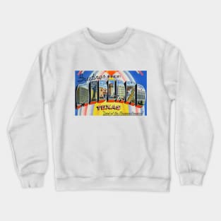 Greetings from Midland, Texas - Vintage Large Letter Postcard Crewneck Sweatshirt